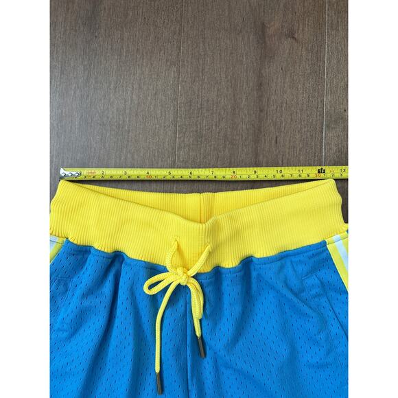 Mitchell & Ness Men’s Branded Game Day Shorts size Small Blue Yellow NWT - Picture 6 of 9
